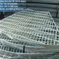 Placa de grão de aço hexagonal galvanizado, grade de drenagem de aço inoxidável galvanizado, piso de grade galvanizado